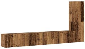 vidaXL Wiszące szafki telewizyjne, 3 szt., stare drewno 2