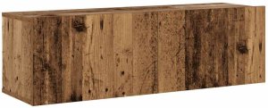 vidaXL Wiszące szafki telewizyjne, 3 szt., stare drewno 6