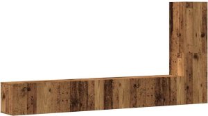 vidaXL 3-częściowy zestaw szafek TV, stare drewno, materiał drewnopochodny 2