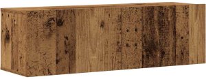 vidaXL 3-częściowy zestaw szafek TV, stare drewno, materiał drewnopochodny 4