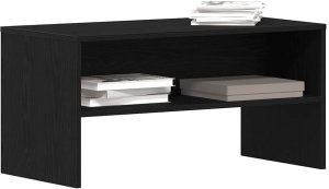 vidaXL Szafka RTV Czarny Dąb 80x40x40 cm Drewno klejone 4