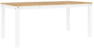 vidaXL 7-częściowy zestaw jadalny „Panama" białe lite drewno sosnowe 6