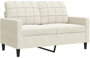 3-częściowy komplet wypoczynkowy, obity aksamitem, kremowa 5