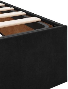 Rama łóżka otomana bez materaca, czarna, 90x200 cm, aksamit 11