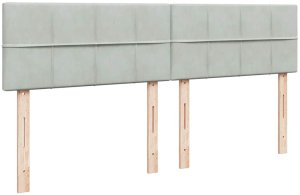 vidaXL Rama łóżka otomana z materacem, szara, 200x200 cm, aksamit 7