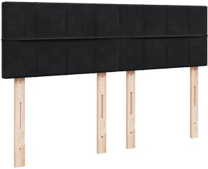 vidaXL Rama łóżka otomana z materacem, czarna, 140x190 cm, aksamit 7
