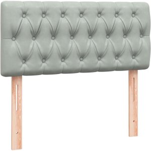 Łóżko kontynentalne z materacem, jasnoszare, aksamit, 80x210 cm 7