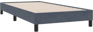 Łóżko kontynentalne z materacem, ciemnoszary aksamit, 80x210 cm 6
