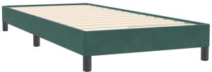 Łóżko kontynentalne z materacem ciemnozielony aksamit 80x220 cm 6