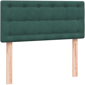 Łóżko kontynentalne z materacem ciemnozielony aksamit 80x220 cm 7