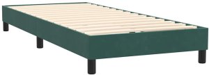 Łóżko kontynentalne z materacem ciemnozielony aksamit 80x220 cm 6