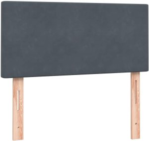 Łóżko kontynentalne z materacem, ciemnoszary aksamit, 80x210 cm 7