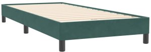 vidaXL Łóżko kontynentalne z materacem ciemnozielony aksamit 80x220 cm 5