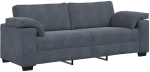 3-cz. komplet wypoczynkowy z poduszkami, ciemnoszary, aksamit 6