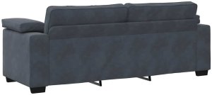 3-cz. komplet wypoczynkowy z poduszkami, ciemnoszary, aksamit 9