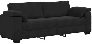 3-częściowy komplet wypoczynkowy, obity aksamitem, czarna 6