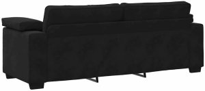 3-częściowy komplet wypoczynkowy, obity aksamitem, czarna 9