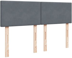 vidaXL Rama łóżka otomana z materacem, szara, 140x200cm, aksamit 8