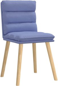 vidaXL Krzesła do jadalni 6 szt. Jeans Niebieski Tkanina 3