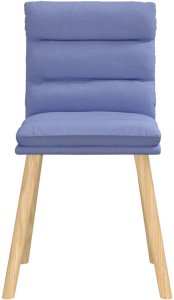 vidaXL Krzesła do jadalni 6 szt. Jeans Niebieski Tkanina 4