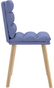 vidaXL Krzesła do jadalni 6 szt. Jeans Niebieski Tkanina 5