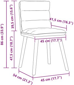 vidaXL Krzesła do jadalni 6 szt. Jeans Niebieski Tkanina 9