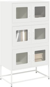 Komoda biała 68x39x123 cm stal 1