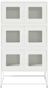 Komoda biała 68x39x123 cm stal 5