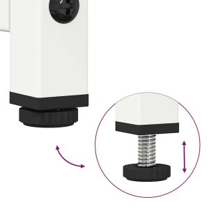 Komoda biała 68x39x123 cm stal 9