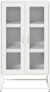 vidaXL Komoda biała 68x39x123 cm stal 5