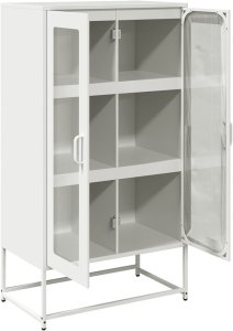 vidaXL Komoda biała 68x39x123 cm stal 6