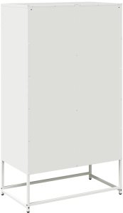 vidaXL Komoda biała 68x39x123 cm stal 8