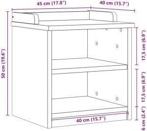 Ławka do przedpokoju "SANDNES" 45x40x50 cm lite drewno sosnowe 10