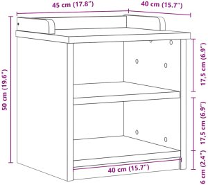 Ławka do przedpokoju "SANDNES" 45x40x50 cm lite drewno sosnowe 10