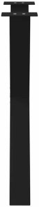 Nogi do stołu jadalnego, 2 szt., czarne, 80x(72-73) cm, stal 6