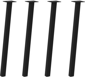 Nogi do stolika kawowego, 4 szt., czarne, 72 cm, stal 2