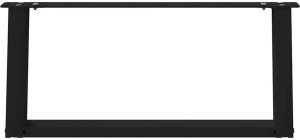 Nogi do stolika kawowego, 2 szt., czarne, 60x(30-31) cm, stal 5