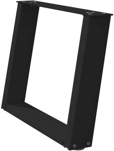 Nogi do stolika kawowego, 2 szt., czarne, 60x(42-43) cm, stal 4