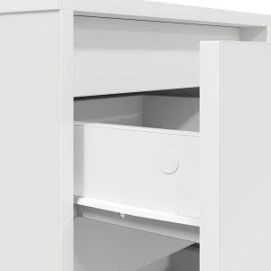 vidaXL Szafki nocne z oświetleniem LED 2 szt. Białe 38x34x50 cm 12