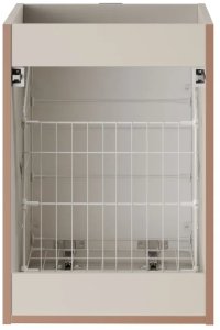 Szafka pod umywalkę nablatową BELLA CASHMERE 60cm kaszmir/dąb artisan - zestaw z blatem 120cm COMAD 6