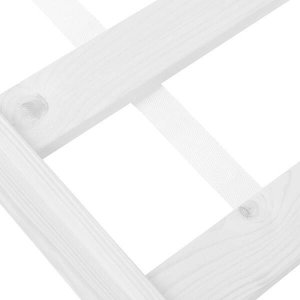 Łóżko drewniane dla dziecka z barierką i stelażem, domek 160x80 cm białe UNIWERSALNY 9