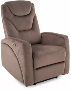 Fotel rozkładany elektrycznie KRONOS VELVET cappuccino 1