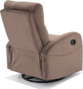 Fotel rozkładany z funkcją kołyski OLIMP VELVET cappuccino 1