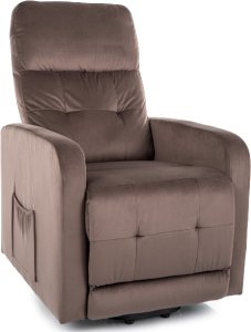FOTEL ROZKŁADANY OTUS II VELVET (FUNKCJA PIONIZACJI) CAPPUCCIONO BLUVEL 38 1
