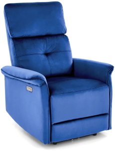Fotel rozkładany SEMIR VELVET granatowy HALMAR 1