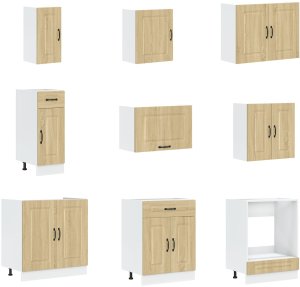 vidaXL Zestaw szafek kuchennych Zestaw 2 Sonoma Oak 2