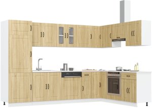 vidaXL Zestaw szafek kuchennych Zestaw 2 Sonoma Oak 3