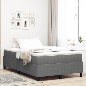 vidaXL Rama łóżka Jasnoszara Drewno inżynieryjne 120 x 190 cm Prosta 1