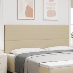 vidaXL Wezgłowie Jasnozielone Szare Sztruks 200 x 5 x 118/128 cm Trwałe 1