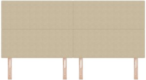 vidaXL Wezgłowie Jasnozielone Szare Sztruks 200 x 5 x 118/128 cm Trwałe 4
